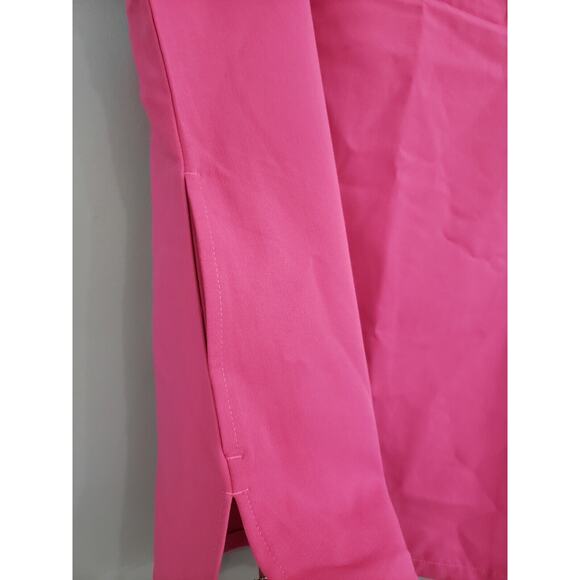 NEW XL Pledge 5 Pink Burgundy V Neck Snap Scrub Nursing‎ Medical Top Shirt - Picture 3 of 4